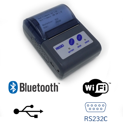 MobiPrint SP-MTP58B thermal printer connection bluetooth wifi usb rs232c